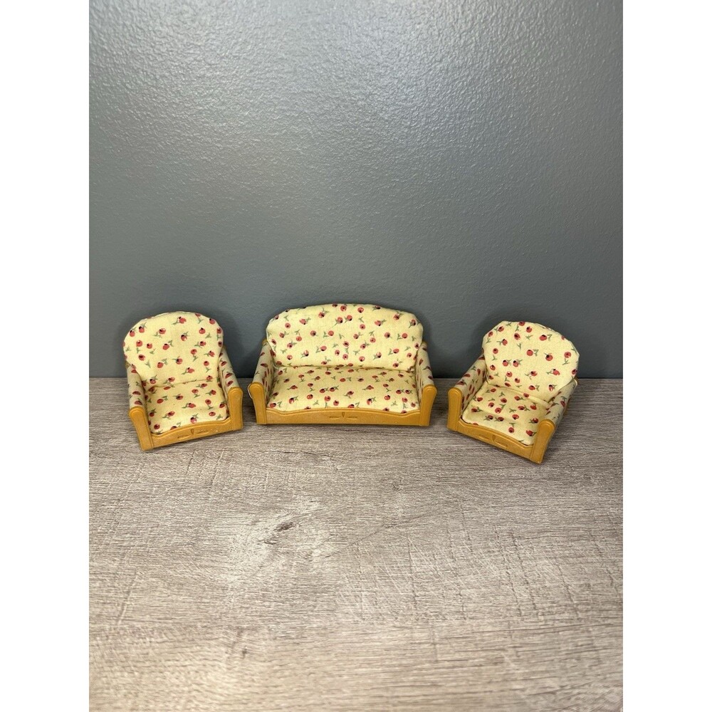 Sylvanian Families SPARES Vintage Floral Sofa Living Room Calico Critters